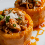 Spicy Buffalo Chicken Stuffed Peppers