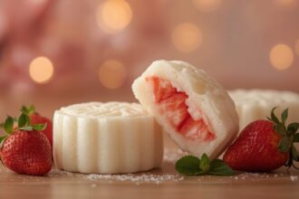 Strawberry Snow Skin Mooncakes