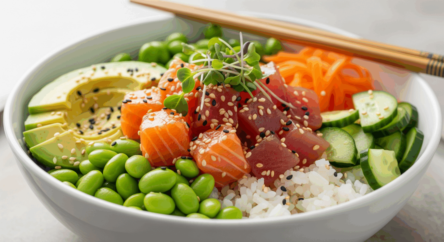 Sushi poke bowls