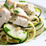 Delicious Low-Carb Chicken Alfredo with Zucchini Noodles!