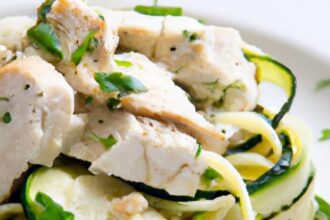 Delicious Low-Carb Chicken Alfredo with Zucchini Noodles!