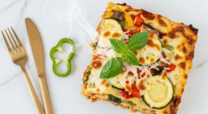 Vegetable lasagna with white sauce