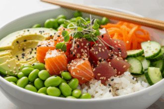 Sushi poke bowls