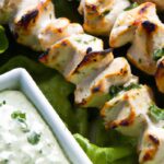 Flavorful Souvlaki Chicken Skewers with Creamy Tzatziki