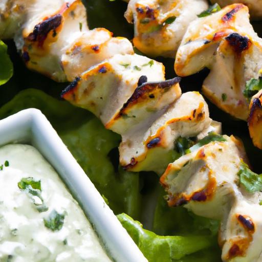 Flavorful Souvlaki Chicken Skewers with Creamy Tzatziki