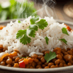 Savor the Tropics: Coconut Caribbean Rice and Lentils Delight