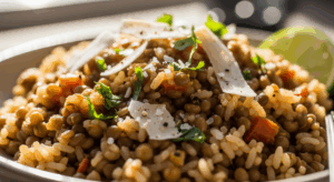 Savor the Tropics: Coconut Caribbean Rice and Lentils Delight