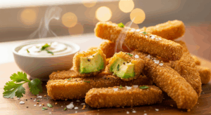 Crunchy Keto Avocado Fries: A Guilt-Free Baked Delight!