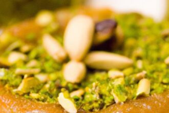 Golden Konafa with Pistachios: A Crispy, Sweet, and Traditional Treat