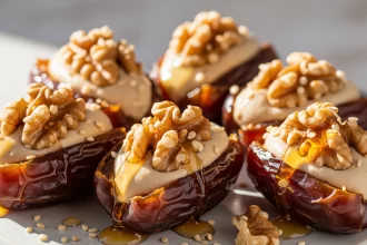 Dates with Tahini and Walnuts: An Easy and Traditional Middle Eastern Sweet