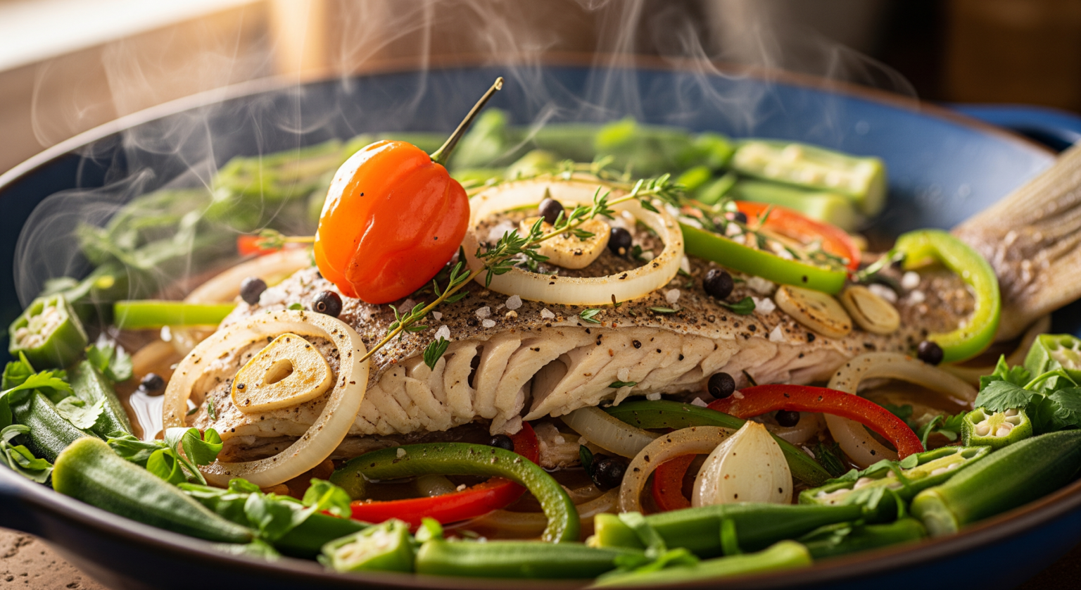 Jamaican Steamed Fish with Okra: An Easy, Aromatic, and Flaky Delight