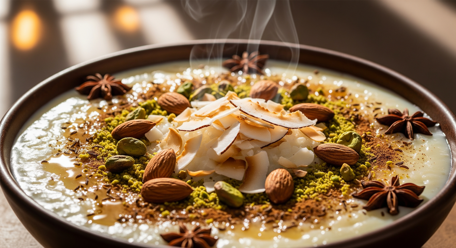 Meghli: A Spiced Lebanese Rice Pudding for Celebrations