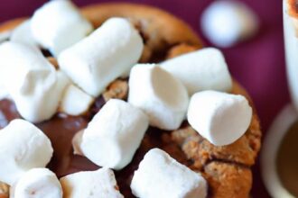 Indulge in Cozy Hot Cocoa Cookies Topped with Marshmallows!