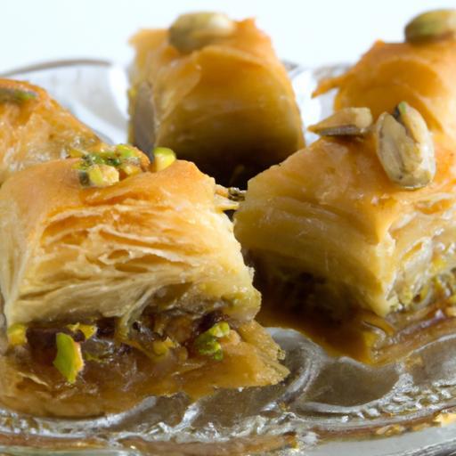 Preheat your oven to 350°F (175°C). Grease a large baking dish with butter. In a bowl, combine the chopped walnuts, pistachios, and cinnamon. Set aside. Take the kataifi pastry and gently pull apart and fluff the strands, ensuring there are no clumps. Place half of the kataifi in the greased dish.Drizzle half of the melted butter evenly over the pastry. Evenly spread the nut mixture over the kataifi layer. Cover the nut layer with the remaining kataifi, and pour the rest of the melted butter over the top, ensuring all strands are well-coated. Bake in the preheated oven for 30-40 minutes or until golden brown. While the baklava is baking, combine water, sugar, honey, and vanilla extract in a saucepan over medium heat. Stir until dissolved, and allow to boil for 10 minutes. Remove from heat and let cool slightly. Once baked, remove the dish from the oven and promptly pour the syrup over the hot baklava, allowing it to soak in. Let cool completely, then cut into diamond shapes. Optional: garnish with crushed pistachio crumbs for an extra touch of elegance. Chef's Notes To achieve the best results, consider thes tips: Ensure the kataifi pastry is fully thawed for easier handling before preparation. You can customize the filling by incorporating almonds or even different spices like nutmeg for a flavor twist. For a more indulgent experience, drizzle additional honey on top before serving. faisaliyeh can be made in advance; just ensure it is stored in an airtight container to maintain its crispness.
