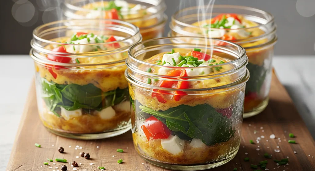 Mason Jar Omelettes: An Easy, Make-Ahead & Portable Breakfast Recipe