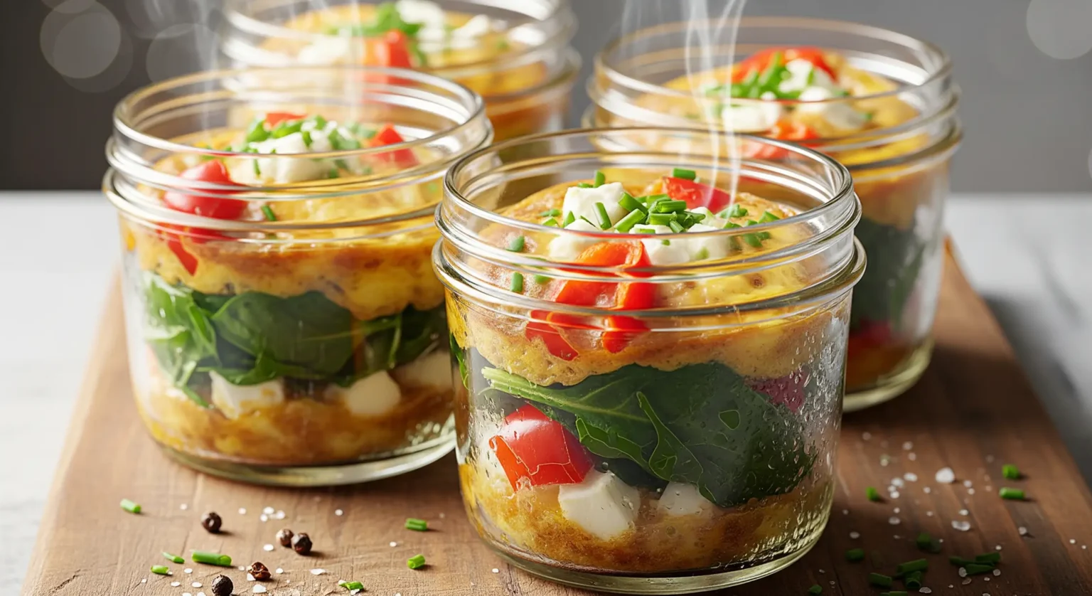 Mason Jar Omelettes: An Easy, Make-Ahead & Portable Breakfast Recipe