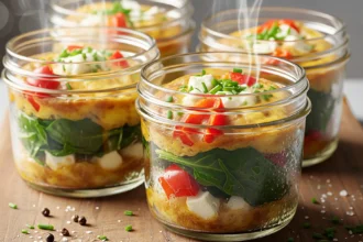Mason Jar Omelettes: An Easy, Make-Ahead & Portable Breakfast Recipe