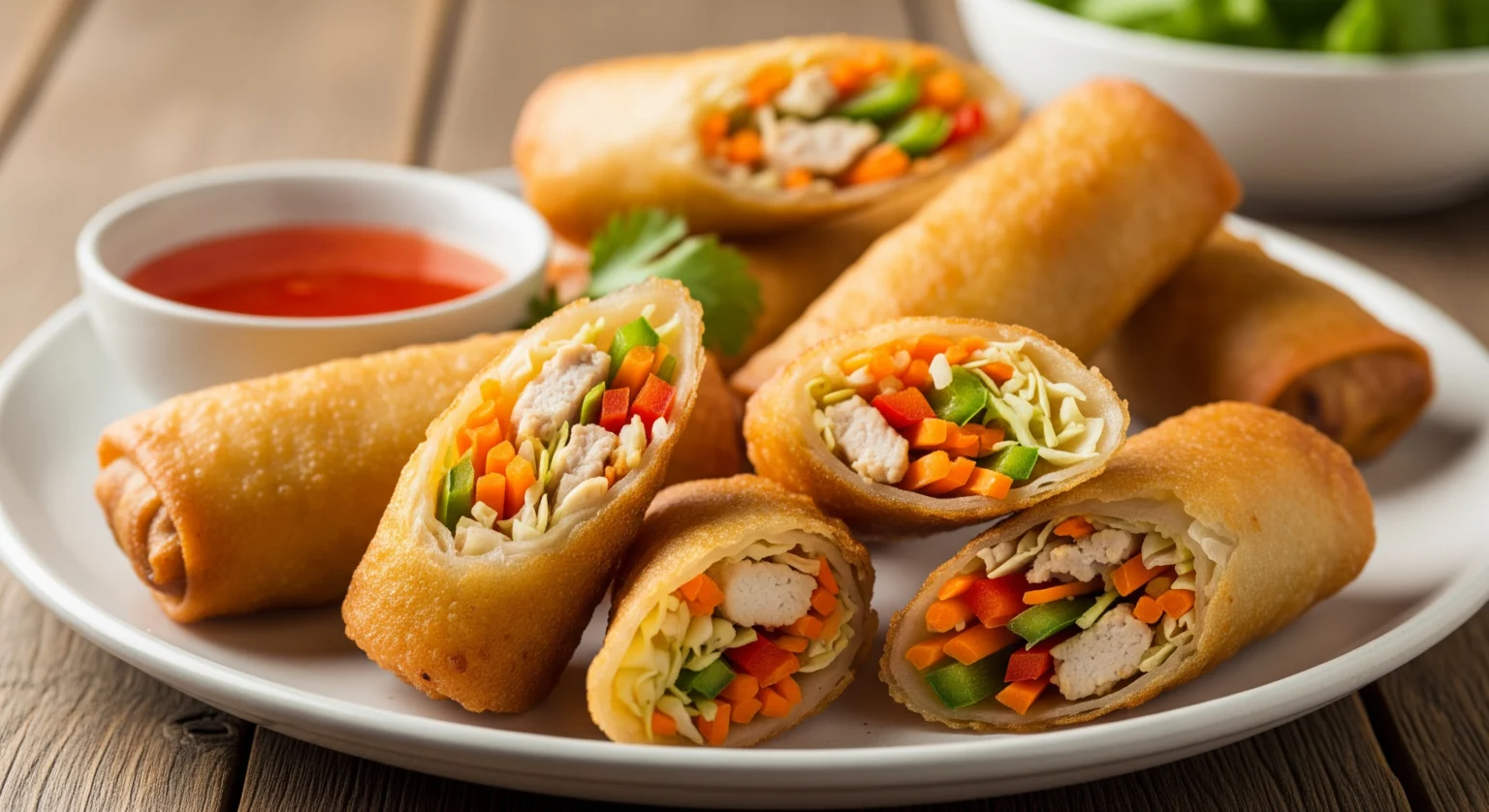 Delicious Chicken and Veggie Spring Rolls: A Crunchy Delight