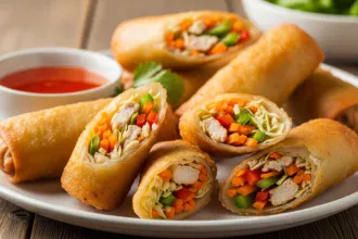 Delicious Chicken and Veggie Spring Rolls: A Crunchy Delight