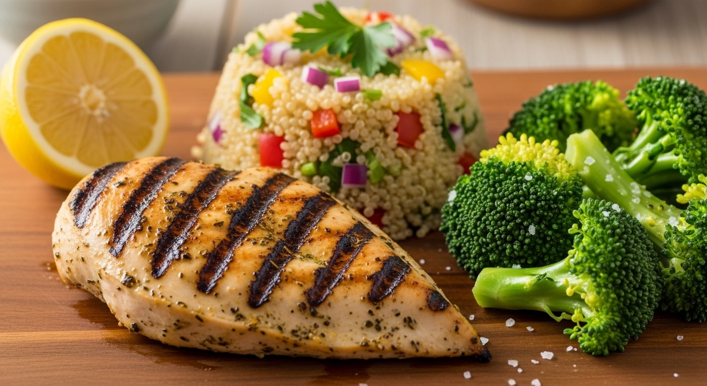 Deliciously Nutritious: Grilled Chicken with Quinoa & Broccoli